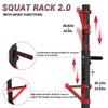 CANPA Squat Rack, Adjustable Barbell Rack Strength Training Barbell Stand with Dip Station Multi-Function Squat Stand Equipment for Home Gym Fitness 600Lbsred view 2