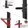 CANPA Squat Rack, Adjustable Barbell Rack Strength Training Barbell Stand with Dip Station Multi-Function Squat Stand Equipment for Home Gym Fitness 600Lbsred view 3