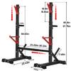 CANPA Squat Rack, Adjustable Barbell Rack Strength Training Barbell Stand with Dip Station Multi-Function Squat Stand Equipment for Home Gym Fitness 600Lbsred view 4