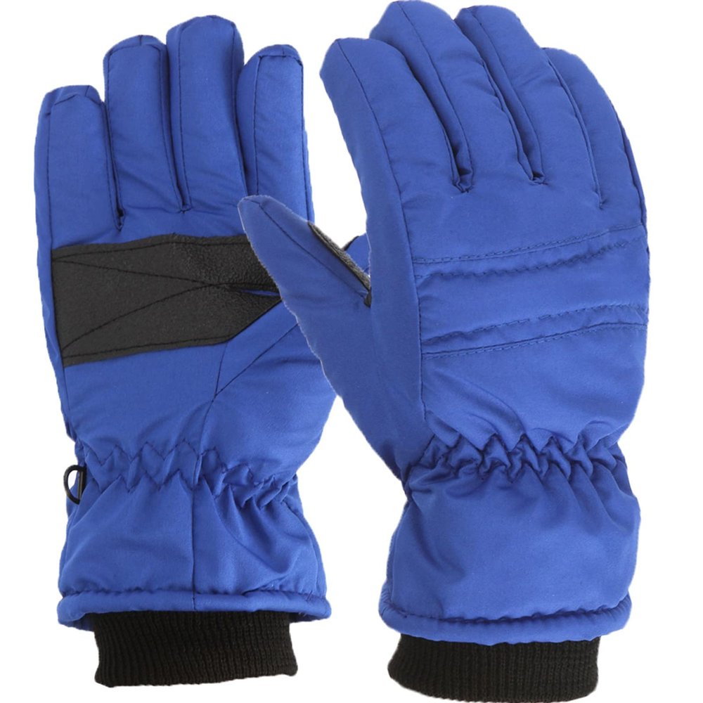 Kids Snow Gloves Winter Waterproof Ski Mittens Warm Thicken Breathable Windproof Gloves for Boys Girls Kids (Blue, 4-8 Years)