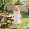 Otter MOMO Toddler/Little Girls Mary Jane Ballerina Flats Shoes Slip-on School Party Dress White Shoes Size 11 view 2