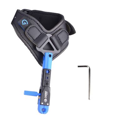 ZSHJGJR Archery Compound Bow Release Aids 360 Swivel Caliper Shooting Left & Right Hand Adjustable Black Wrist Strap (Blue)