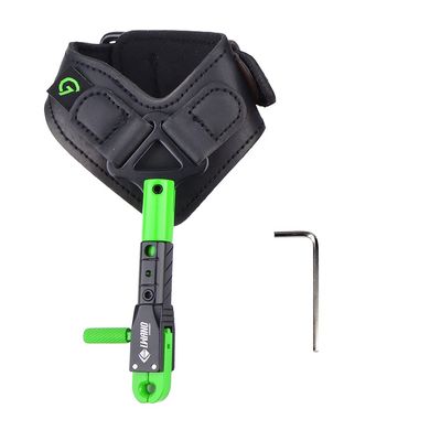 ZSHJGJR Archery Compound Bow Release Aids 360 Swivel Caliper Shooting Left & Right Hand Adjustable Black Wrist Strap (Green)