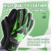 WVVOU Goalkeeper Gloves for Kids Youth, Soccer Goalie Gloves with Double Protection, Anti-Slip Soccer Gloves, Super Grip view 3