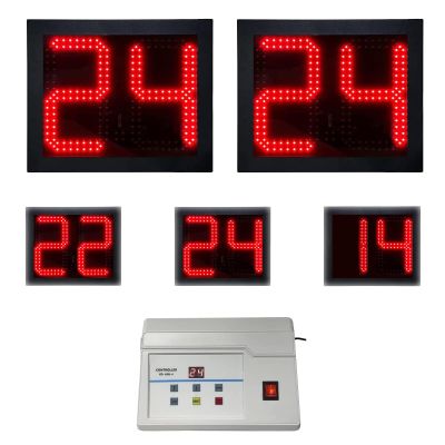 YZ 2 Pack Shot Clock Basketball with Control Panel, Portable Shot Clock Timer with 14/24/30/0-99 Seconds, with Loud Buzzer, for Outdoor Use