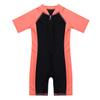 Fldy Kids Boys Girls One Pieces Swimsuit Short Sleeve Shorty Wetsuit UPF 50+ UV Protection Rashguard Shirts Bathing Suit Watermelon Red&Black 5-6 Years view 3