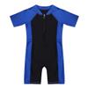 Fldy Kids Boys Girls One Pieces Swimsuit Short Sleeve Shorty Wetsuit UPF 50+ UV Protection Rashguard Shirts Bathing Suit Blue&Black 5-6 Years view 3