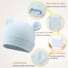 Cotton Newborn Baby Girls Hat Spring Newborn Boys Hat Cute Rabbit Infant Beanie (Blue+Gray+White+Green, Preemie-Newborn) view 4