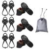 3 Pairs Non Slip Gripper Spike, Ice Grippers Traction Cleats Snow Shoe Spikes Grips Crampons with 10 Steel Studs Cleats view 1