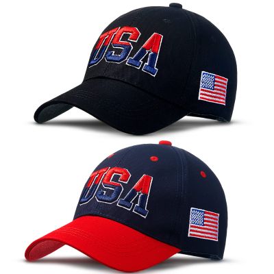 Coume 2 Pieces USA Hats American Flag Baseball Cap 250th Anniversary 4th of July Patriotic Adjustable Embroidered Cap(Blended Color,Full Style)