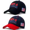 Coume 2 Pieces USA Hats American Flag Baseball Cap 250th Anniversary 4th of July Patriotic Adjustable Embroidered Cap(Blended Color,Full Style) view 1