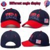Coume 2 Pieces USA Hats American Flag Baseball Cap 250th Anniversary 4th of July Patriotic Adjustable Embroidered Cap(Blended Color,Full Style) view 4