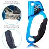 S.E.PEAK UIAA & CE Certified Climbing Rappelling Equip Hand Ascender for 8-13mm Rope Right Hand Blue view 4