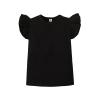 ZFZDRen 12M-7Y Toddler Baby Girls T Shirt Solid Color Blouse Ruffle Top Cotton Casual Tees Plain Shirt (2-3 Years, A048) view 4