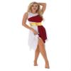 Aislor Women's Asymmetrical Liturgical Praise Dance Dress Tunic Sleeveless Color Block Lyrical Dance Costume Burgundy Medium view 3