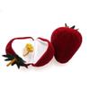 1 Pcs Ring Storage Case New Strawberry Form Ring Storage Case Jewelry Box Ring Protector Flocking Gift Box view 2