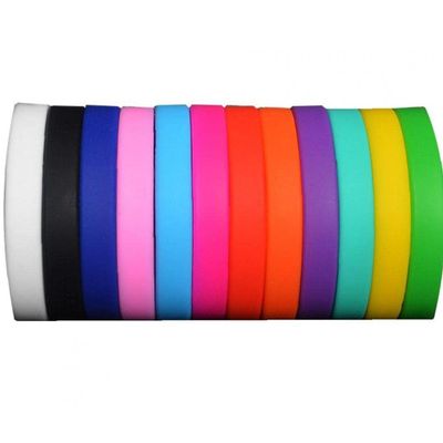 12pcs Silicone Rubber Wristband Basketball Sports Wristbands Flexible Hand Band Cuff Bracelets for Women Men Mixed Color