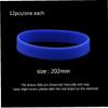 12pcs Silicone Rubber Wristband Basketball Sports Wristbands Flexible Hand Band Cuff Bracelets for Women Men Mixed Color view 2