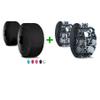 ALIEN PROS (Set of 4 Black & Skull Mix Bike Handlebar Tape - Wrap Your Bike for an Awesome Comfortable Ride view 1