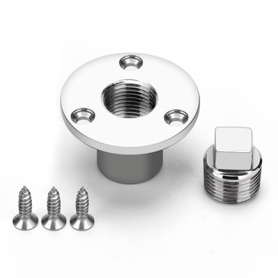 YUSOVE Garboard Drain Plug Kit,Marine 316 Stainless Steel Drain Plug Fits 1" Hole,with Screws,Boat Transoms Garboard Drain & Plug