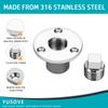 YUSOVE Garboard Drain Plug Kit,Marine 316 Stainless Steel Drain Plug Fits 1" Hole,with Screws,Boat Transoms Garboard Drain & Plug view 4