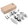 YUSOVE 4-1/2" Flip-up Dock Cleat Boat Cleat New Upgrade Marine Folding Cleat 316 Stainless Steel Folding Cleats for Boats,with Back Plate with Installation Accessories Fastener,Pack of 4 view 1