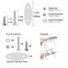 YUSOVE 4-1/2" Flip-up Dock Cleat Boat Cleat New Upgrade Marine Folding Cleat 316 Stainless Steel Folding Cleats for Boats,with Back Plate with Installation Accessories Fastener,Pack of 4 view 3