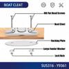 YUSOVE 4-1/2" Flip-up Dock Cleat Boat Cleat New Upgrade Marine Folding Cleat 316 Stainless Steel Folding Cleats for Boats,with Back Plate with Installation Accessories Fastener,Pack of 4 view 4
