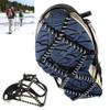Shulemin 1Pair Ice Cleats Walk Shoes Crampons Traction Cleats No-Slip Climbing Spikes Multi-Derectional Traction Winter Ice Gripper Ice Cleats Crampons for Hiking Shoes Boots Outdoor Black view 1