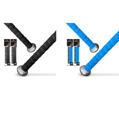 ALIEN PROS 4 Grips Black & Blue Bat Grip Tape for Baseball - Wrap Your Bat for an Epic Home Run