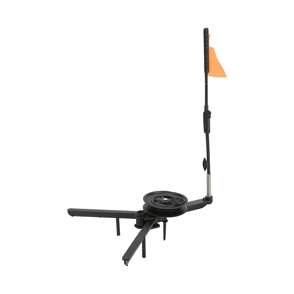 Ice Fishing Tip Up, Ice Fishing Pole Flag with Reel Triangle Base Foldable Winter Rod Flag Pole Accessories Tip Ups