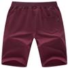 Chrisuno Drawstring Shorts Mens Classic Fit Sweat Walking Men Big and Tall Wine Red Large view 2