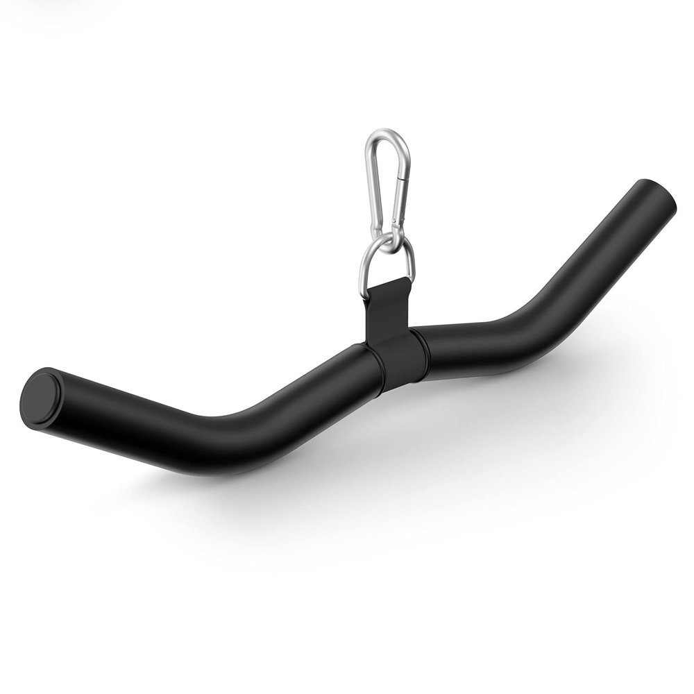 19 LAT Pull Down Bar Attachments, Cable Attachments for Gym, LAT Pullown Bar for Cable Machine Attachment, LAT Bars with Rubber Handgrips for Home Gym Training Tricep Back Muscles