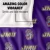 James Madison University Dukes Blanket, 50"x60", Logo Pattern, Silky Touch Super Soft Throw view 4