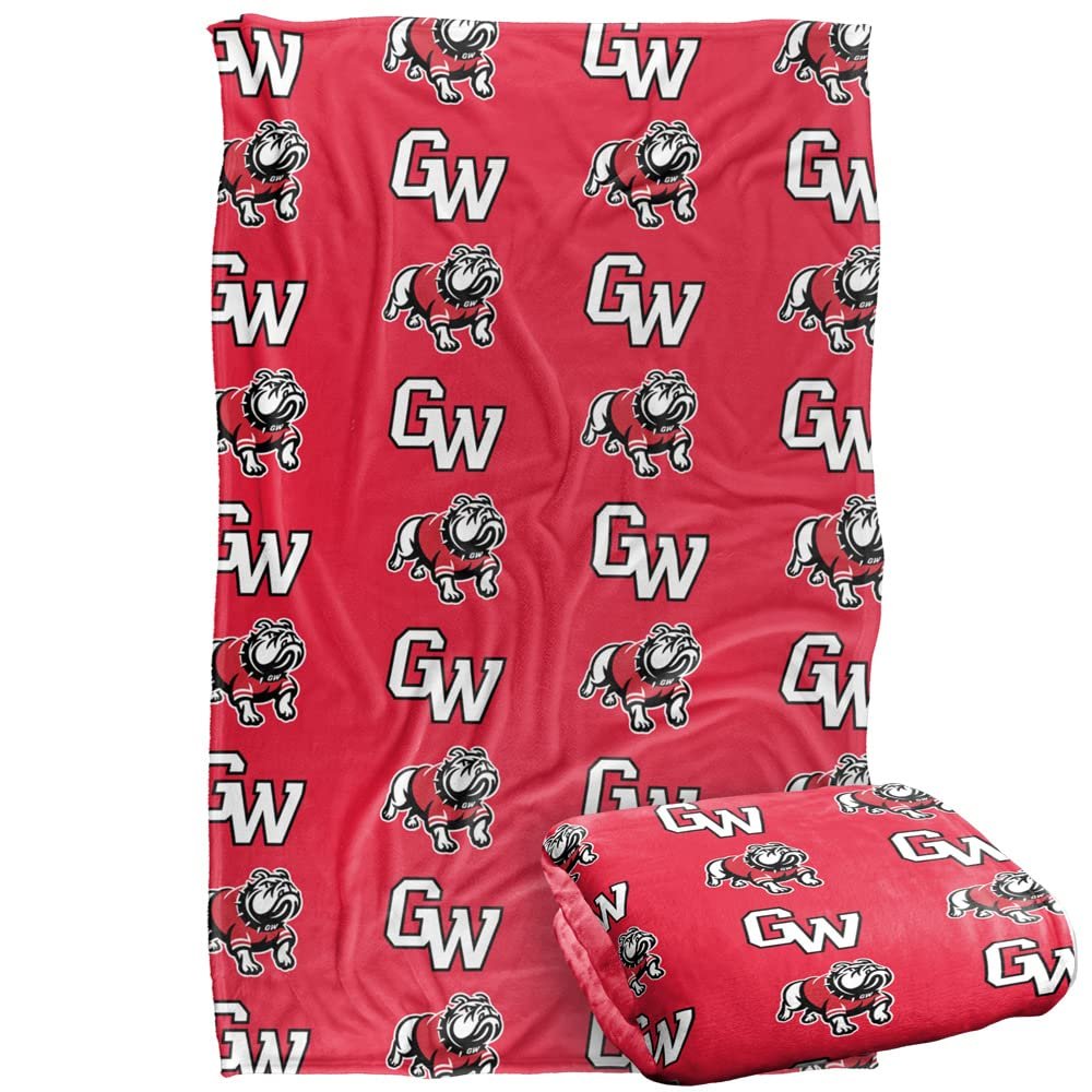 Gardner-Webb University Runnin' Bulldogs Blanket, 36"x58" Logo Pattern, Silky Touch Super Soft Throw