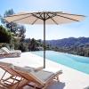 LIGUOYI Outdoor Table Umbrella 9ft/10ft Sun Umbrella for Garden Beach Umbrella with Crank Sun Protection Umbrella for Outdoor Table and Chairs Ventilation Parasol De Jardin for Beach/Pool/Patio view 4