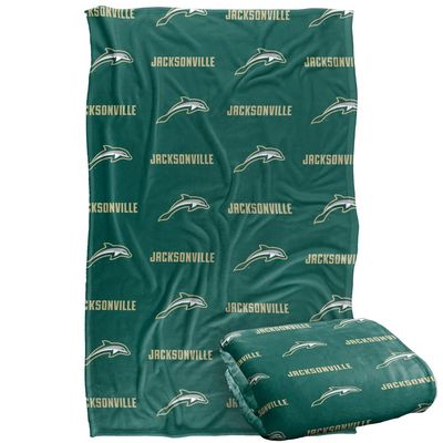 Jacksonville University Dolphins Blanket, 36"x58" Logo Pattern, Silky Touch Super Soft Throw