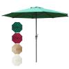 LIGUOYI Outdoor Umbrella Canopy 9ft/10ft Garden Parasol Patio Umbrella with Crank Handle Iron Column with 8 Ribs, UVresistant Outdoor Patio Table Parasol Umbrella Waterproof Without Base view 1