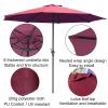 LIGUOYI Outdoor Umbrella Canopy 9ft/10ft Garden Parasol Patio Umbrella with Crank Handle Iron Column with 8 Ribs, UVresistant Outdoor Patio Table Parasol Umbrella Waterproof Without Base view 2