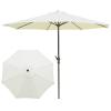 LIGUOYI Outdoor Umbrella Canopy 9ft/10ft Garden Parasol Patio Umbrella with Crank Handle Iron Column with 8 Ribs, UVresistant Outdoor Patio Table Parasol Umbrella Waterproof Without Base view 4