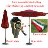 LIGUOYI Outdoor Umbrella Canopy 9ft/10ft Garden Parasol Patio Umbrella with Crank Handle Iron Column with 8 Ribs, UVresistant Outdoor Patio Table Parasol Umbrella Waterproof Without Base view 3
