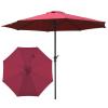 LIGUOYI Outdoor Umbrella Canopy 9ft/10ft Garden Parasol Patio Umbrella with Crank Handle Iron Column with 8 Ribs, UVresistant Outdoor Patio Table Parasol Umbrella Waterproof Without Base view 4