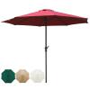 LIGUOYI Outdoor Table Umbrella 9ft/10ft Sun Umbrella for Garden Beach Umbrella with Crank Sun Protection Umbrella for Outdoor Table and Chairs Ventilation Parasol De Jardin for Beach/Pool/Patio view 1