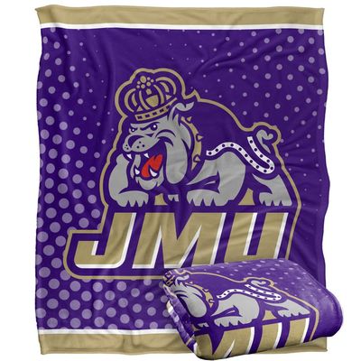 James Madison University Dukes Blanket, 50"x60", Logo Dots, Silky Touch Super Soft Throw