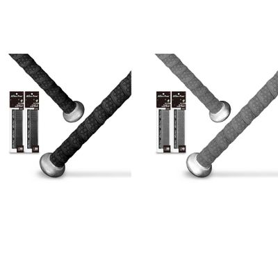 ALIEN PROS 4 Grips Black & Gray Bat Grip Tape for Baseball - Wrap Your Bat for an Epic Home Run