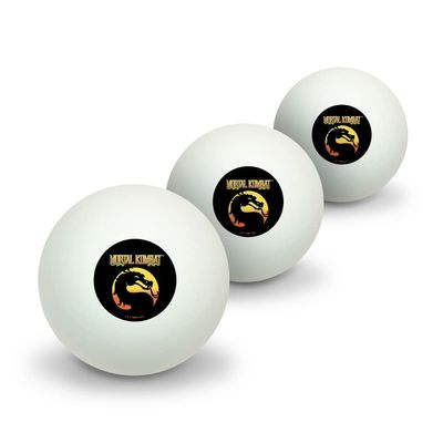 GRAPHICS & MORE Mortal Kombat Klassic Logo Novelty Table Tennis Ping Pong Ball 3 Pack