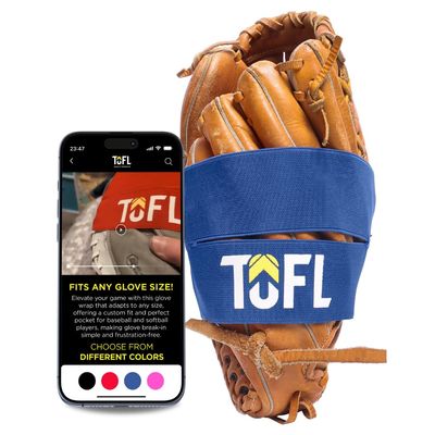 TOFL Baseball Glove Wrap Band for Break-in, Shaping & Glove Care | Baseball Glove Accessories for Mens, Womens, Adult & Youth Mitts - Blue