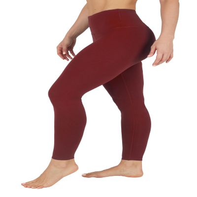 90 Degree By Reflex High Waist Power Flex Tummy Control Leggings - Syrah - XS