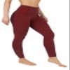 90 Degree By Reflex High Waist Power Flex Tummy Control Leggings - Syrah - XS view 4