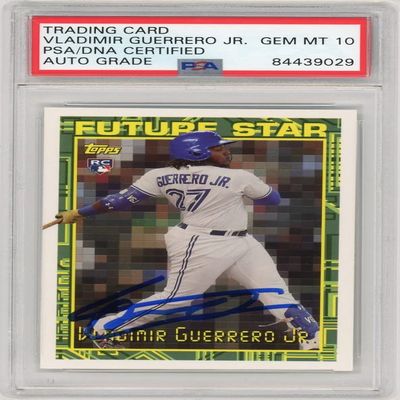 Vladimir Guerrero Jr 2018 Topps Archives Future Stars Autographed Rookie Card - PSA/DNA 10